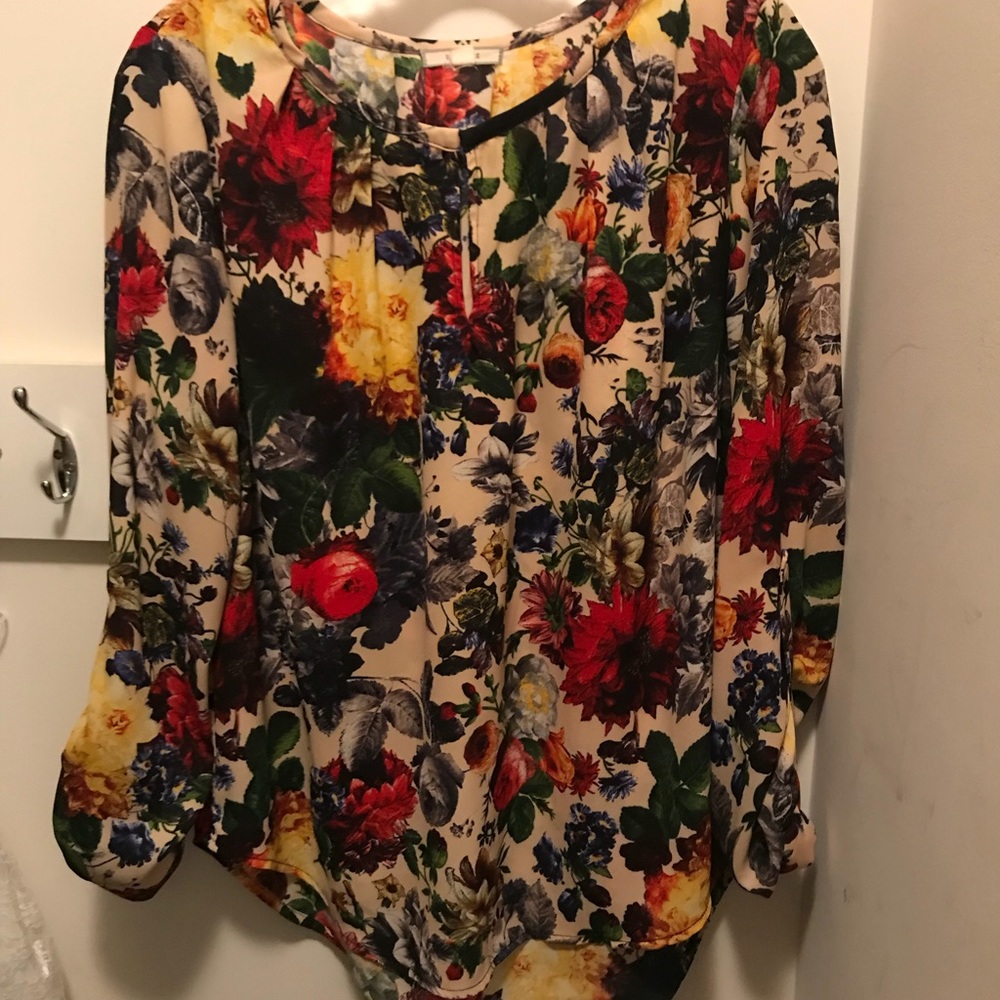 Floral work shirt